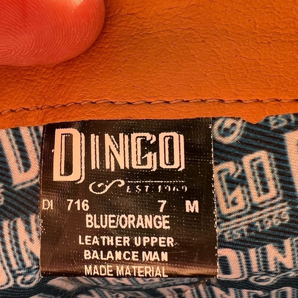 Dingo Orange and Teal Ankle Boots - Picture 6 of 6